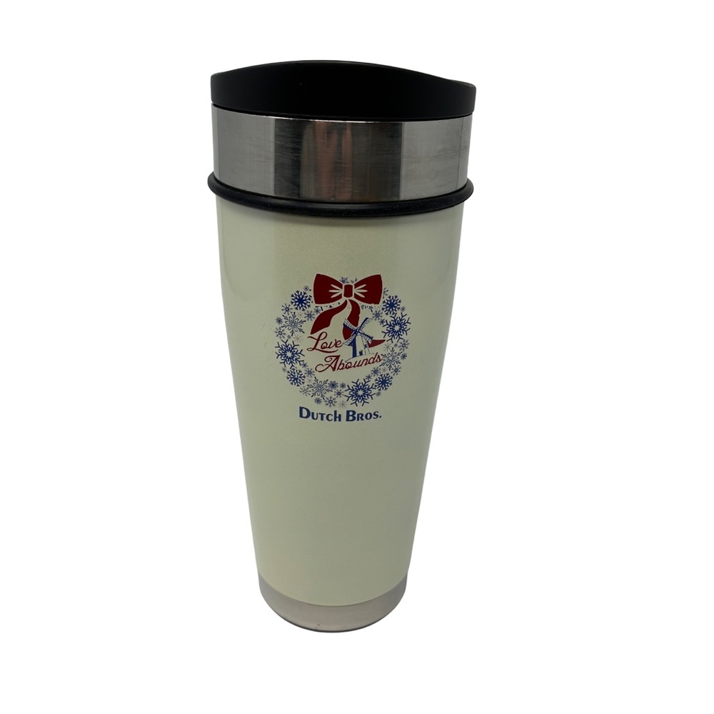 Dutch Bros Love Abounds Insulated Stainless Steel Travel Coffee Holiday Tumbler